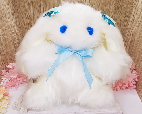 ハンドメイド 藍染柿 渋染め 刺し子 手作り ぬいぐるみ うさぎカップル ぬいぐるみ、うさぎ、ハンドメイド、ブルーアイ、垂れ耳 ぬいぐるみ