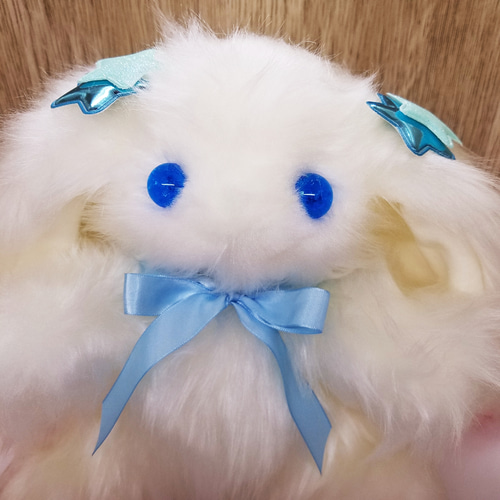 ぬいぐるみ、うさぎ、ハンドメイド、ブルーアイ、垂れ耳 ぬいぐるみ