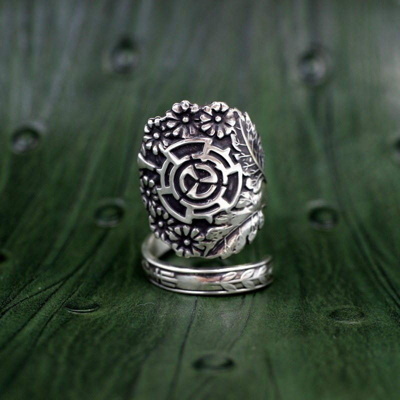 浦和市民ホイホイ｜うらわ市｜ヴィンテージ｜シルバー｜スプーンリング｜現さいたま市｜県章｜漢字｜ひらがな｜個性的