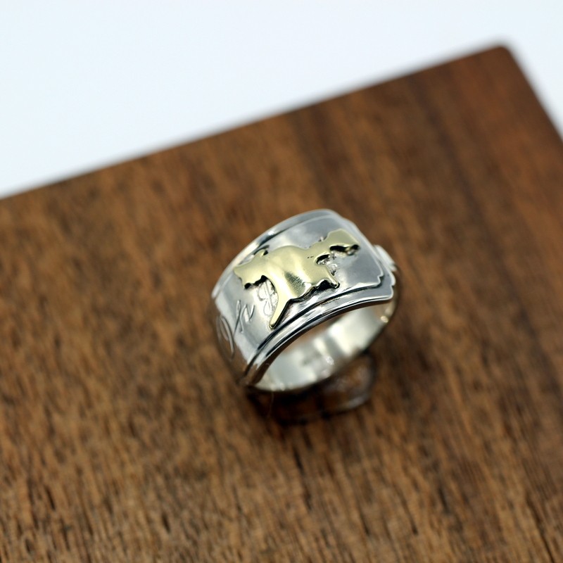 空飛ぶ魔女｜ヴィンテージ｜シルバー｜真鍮｜スプーンリング｜シルエット｜カジュアル・モードファッションに