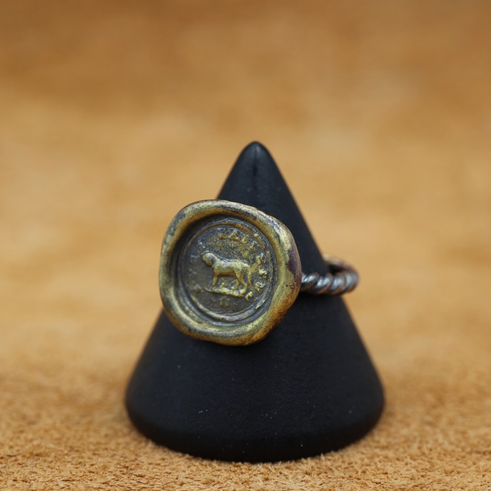 Ever Faithful｜アンティーク｜真鍮｜リング｜指輪｜虎｜タイガー｜動物｜封ろう｜シーリングスタンプ｜個性的