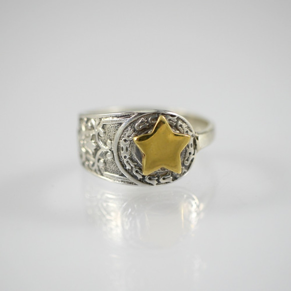 閃亮的星星 | 黃銅星星和銀湯匙重製成戒指 | 精美細緻的做工 第2張的照片