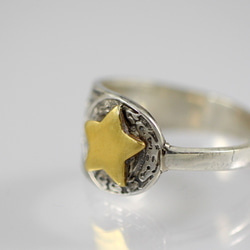 閃亮的星星 | 黃銅星星和銀湯匙重製成戒指 | 精美細緻的做工 第5張的照片