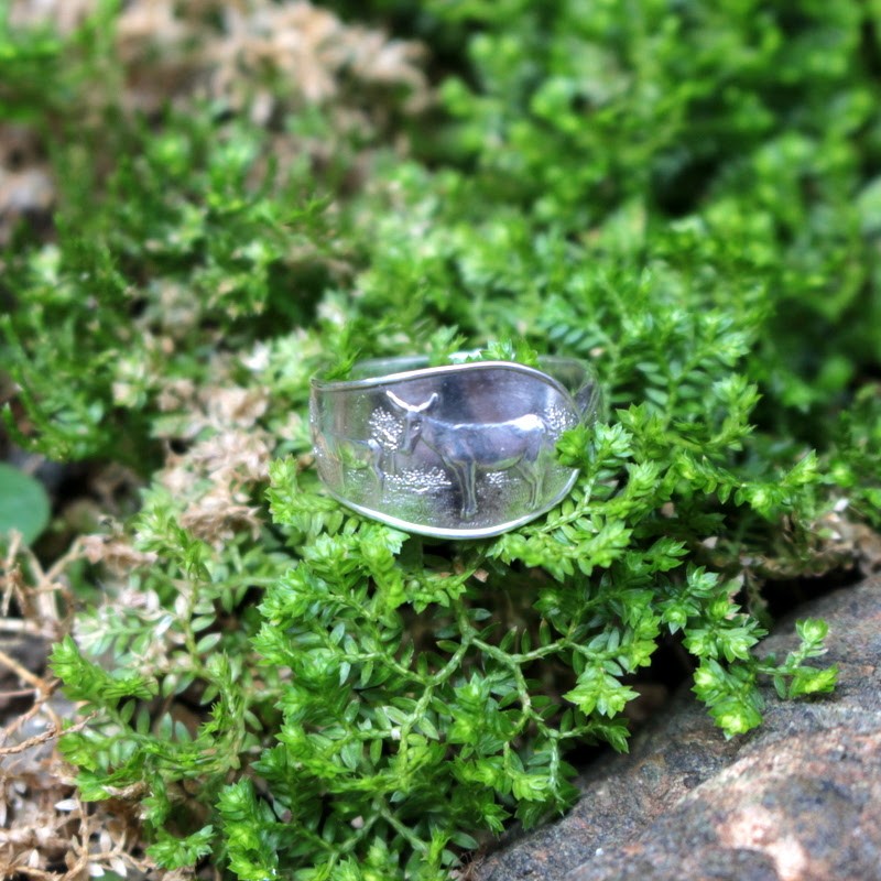 甘くない愛らしさと個性｜米国ヴィンテージ｜シルバー｜スプーンリング｜羊がいる牧場