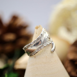 歐洲裝飾精美的銀戒指/ JP10 第2張的照片