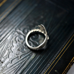 ブリティッシュ好きに｜王冠と先端をツイスト加工した銀製の指輪｜ヴィンテージ｜シルバー｜スプーンリング 5枚目の画像