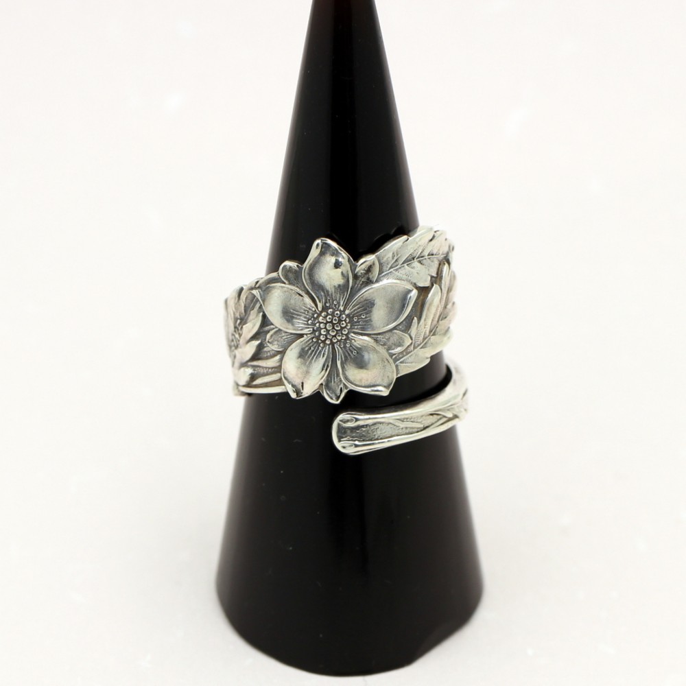 columbine flower｜ヴィンテージ｜シルバー｜スプーンリング｜花｜コロンバイン｜コスモス｜リメイクジュエリー