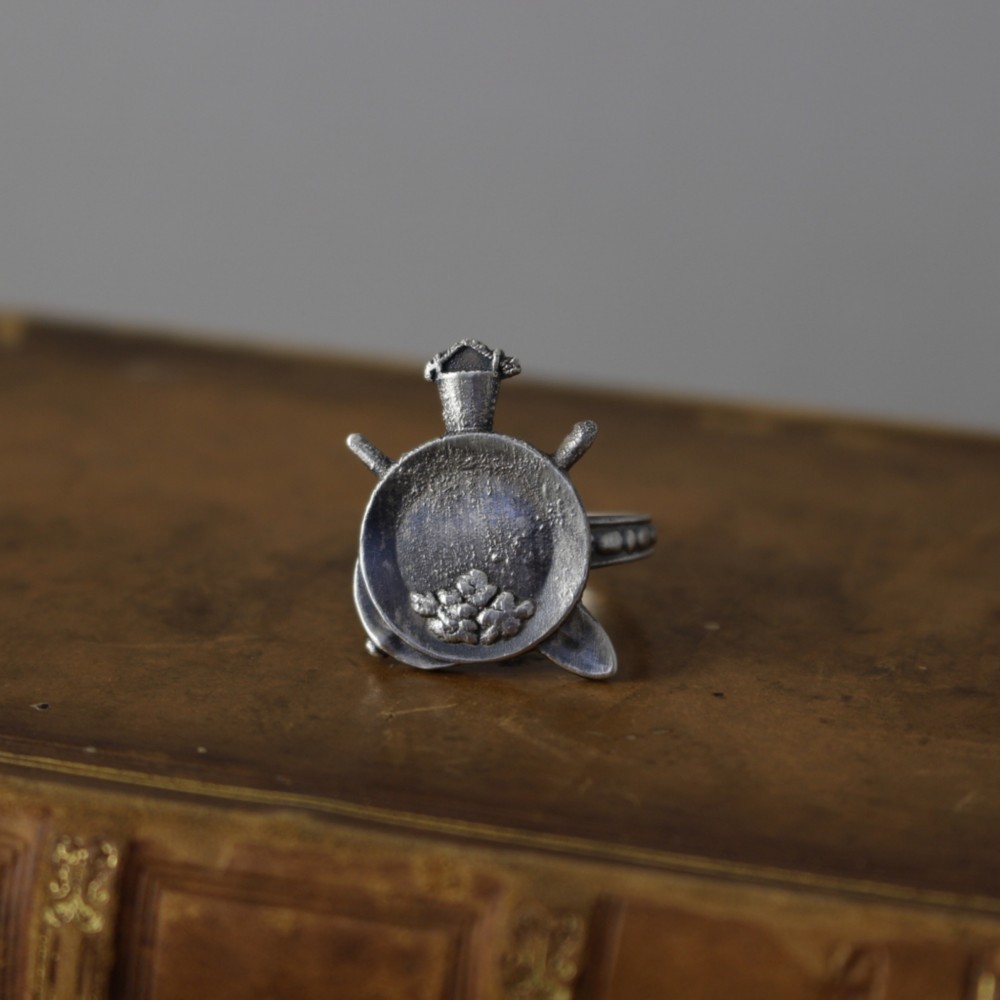 血と汗と炭鉱｜ヴィンテージ｜シルバー｜スプーンリング｜リメイクジュエリー｜北米｜古着｜個性的｜シャベル｜ワーカー