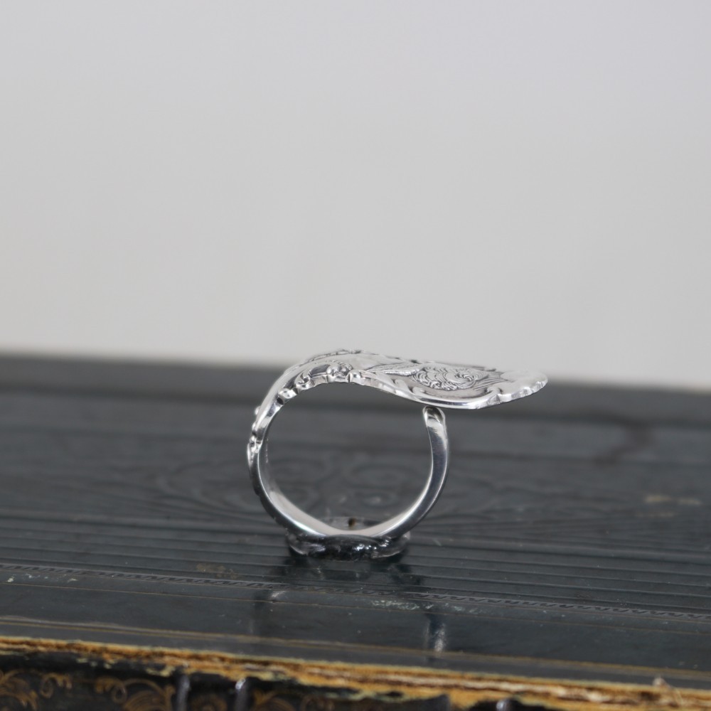 Angel's feather｜天使の羽｜変形デザイン｜フェミニン系｜ヴィンテージ｜シルバースプーンリング 10,780円