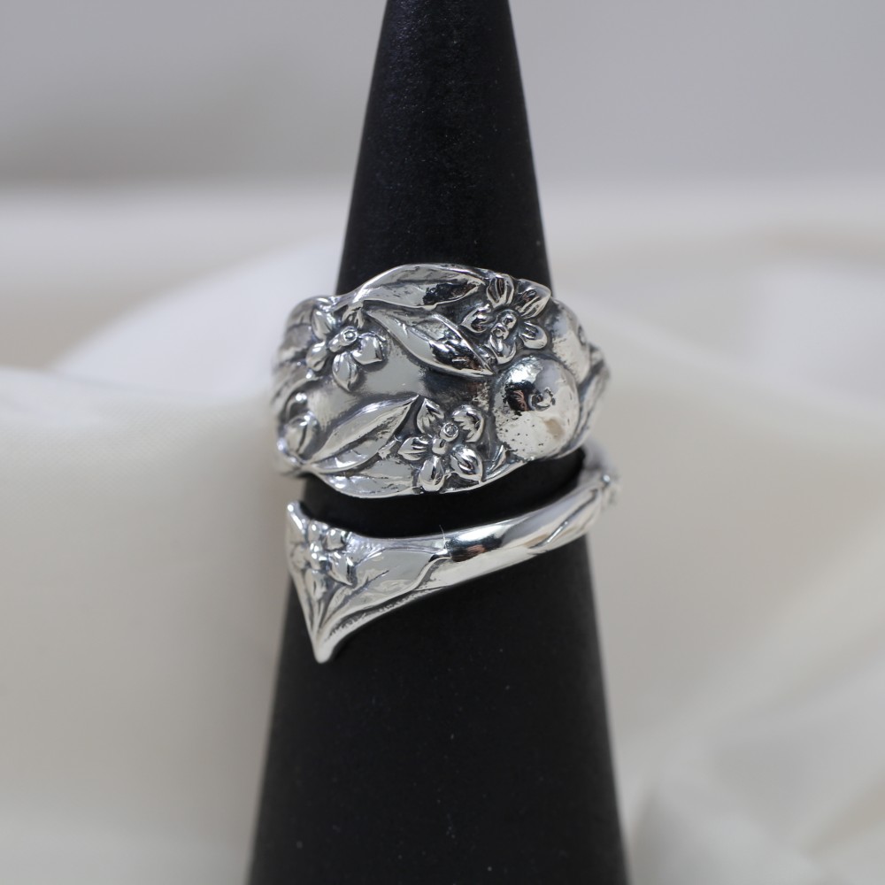 Grapevine｜ヴィンテージ｜シルバー｜スプーンリング｜果物｜果実｜オレンジ｜ユニーク｜自然｜ナチュラル｜清楚系