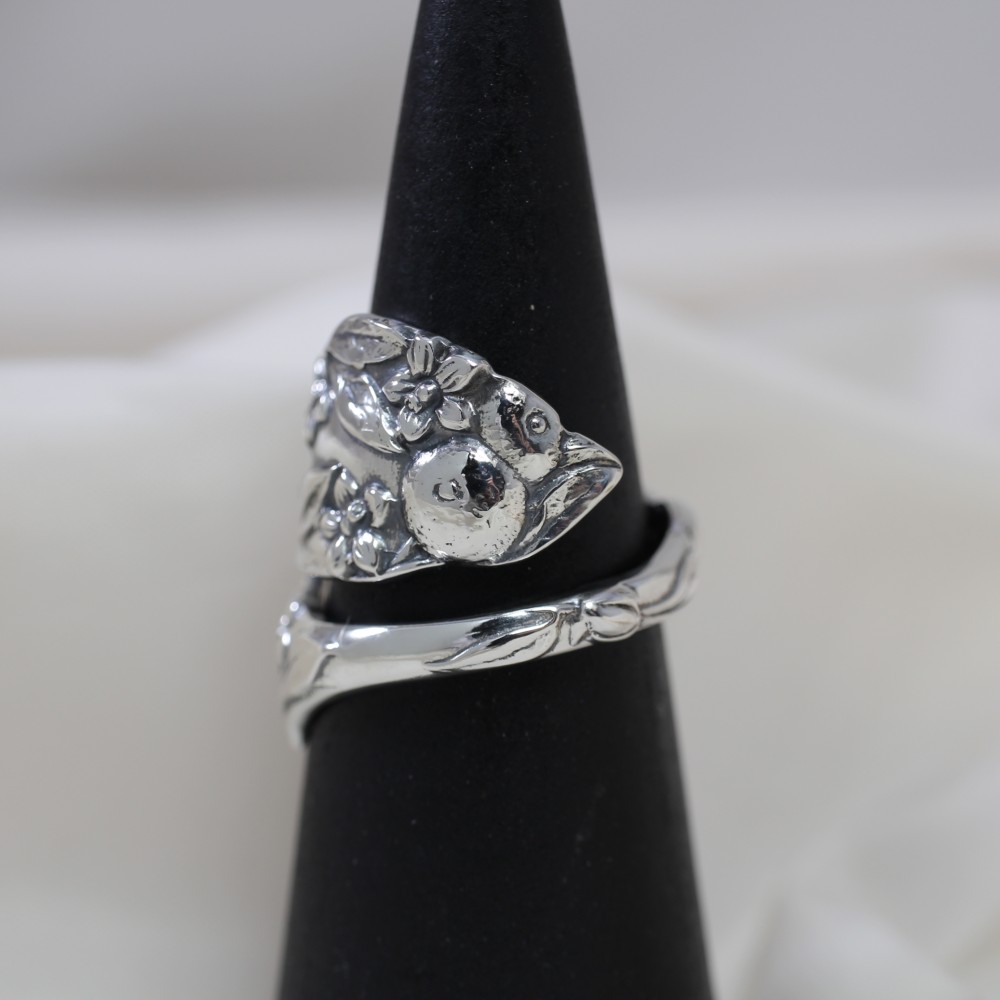 Grapevine｜ヴィンテージ｜シルバー｜スプーンリング｜果物｜果実｜オレンジ｜ユニーク｜自然｜ナチュラル｜清楚系