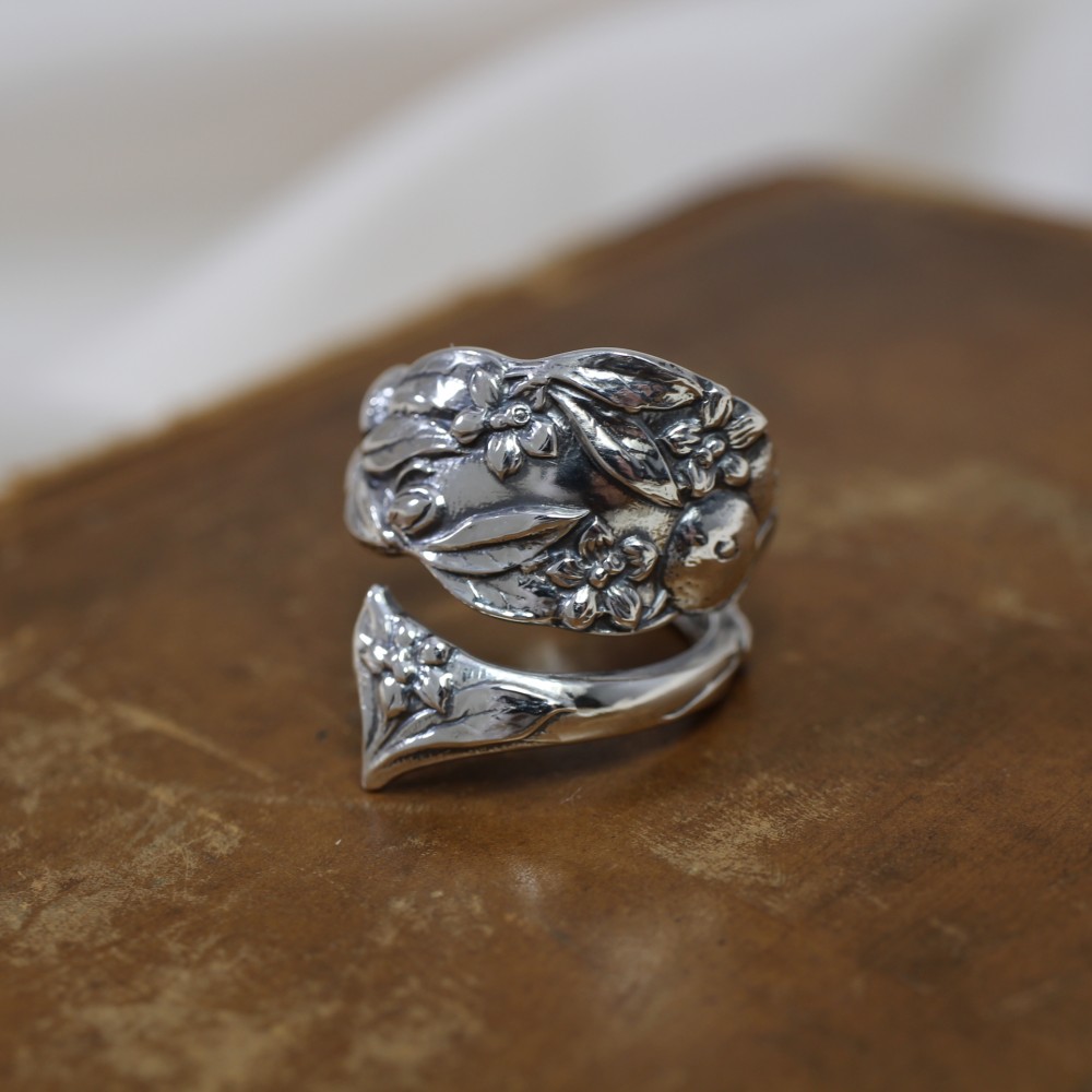 Grapevine｜ヴィンテージ｜シルバー｜スプーンリング｜果物｜果実｜オレンジ｜ユニーク｜自然｜ナチュラル｜清楚系