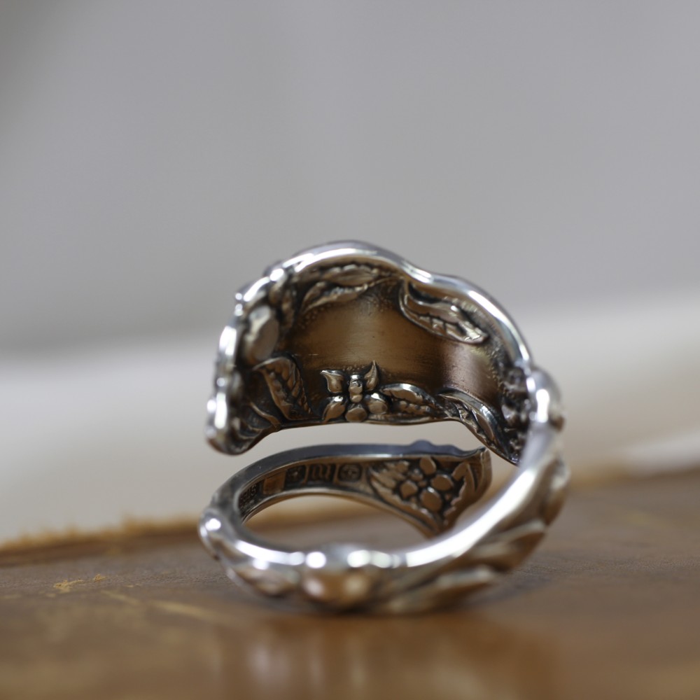 Grapevine｜ヴィンテージ｜シルバー｜スプーンリング｜果物｜果実｜オレンジ｜ユニーク｜自然｜ナチュラル｜清楚系