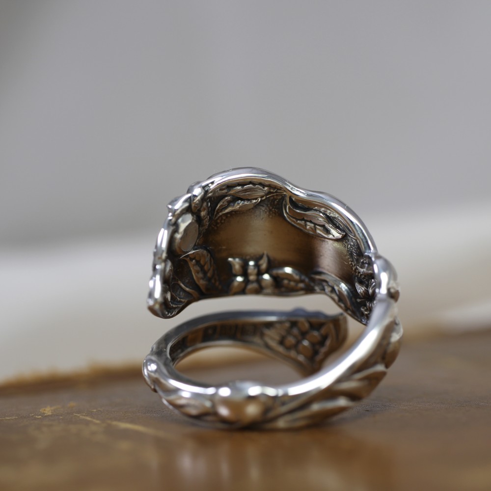 Grapevine｜ヴィンテージ｜シルバー｜スプーンリング｜果物｜果実｜オレンジ｜ユニーク｜自然｜ナチュラル｜清楚系