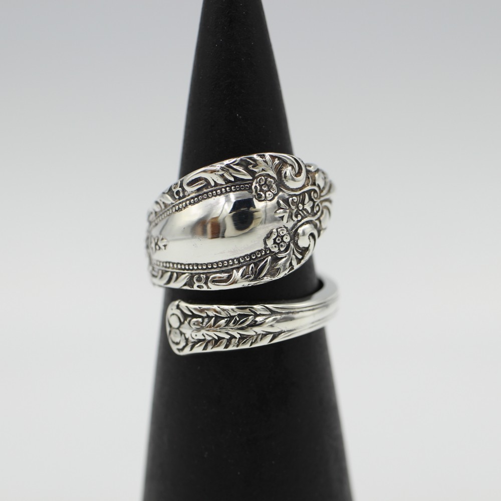 美麗で華麗で麗しい。そして古くて、そこが今、新しい(Large)｜ヴィンテージ｜シルバー｜スプーンリング｜西洋｜ロココ調