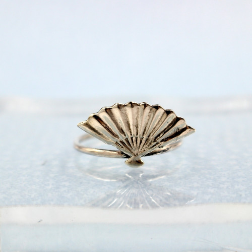 銀の扇子｜ヴィンテージ｜シルバーリング｜リメイクジュエリー｜和風  