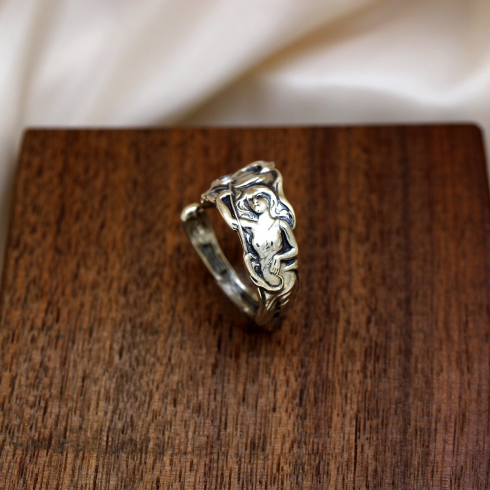 コロポックル 美少女妖精 ver.｜シルバー｜スプーンリング｜ヴィンテージ｜フェアリー｜西洋｜おとぎ話｜フェミニン系