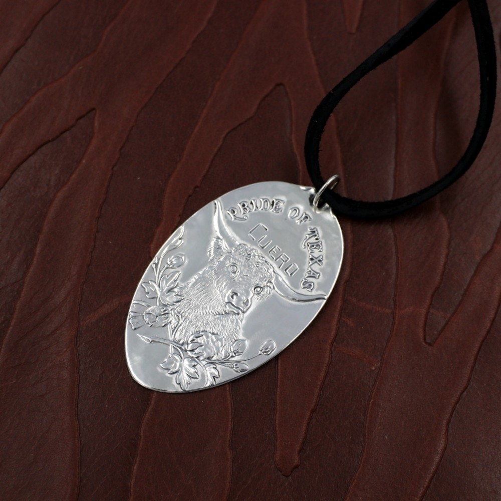 Pride of Texas｜ヴィンテージ｜スプーンペンダント｜鹿革紐付｜バッファロー｜古着｜こなれ感｜大人カジュアル