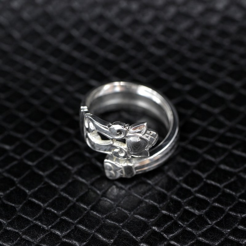 本日のみ！☆【美品・希少ヴィンテージ！！】ジョージジェンセン　シルバーリング 北欧デンマーク製ヴィンテージGeorgJensenジョージジェンセン