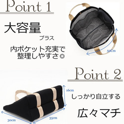 （灰色售罄/僅黑色）帆布手提包，L碼 第3張的照片