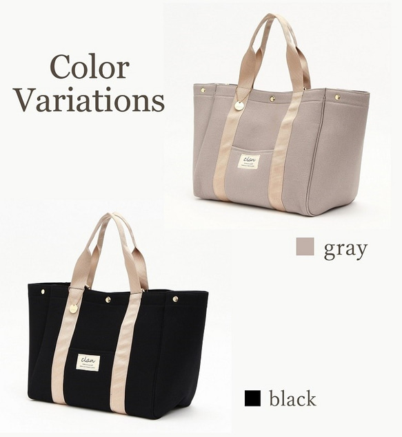 （灰色售罄/僅黑色）帆布手提包，L碼 第5張的照片