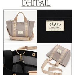 （灰色售罄/僅黑色）帆布手提包，M碼 第6張的照片