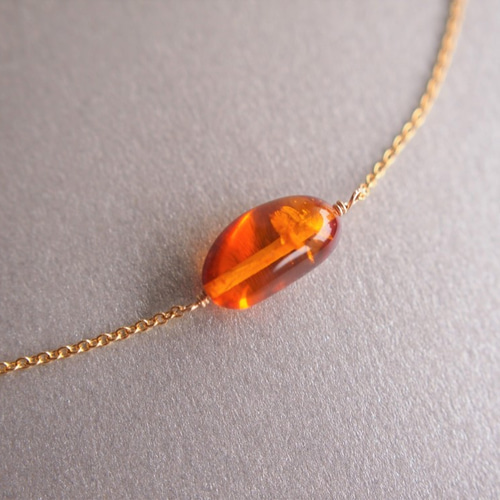 14kgf 天然の宝石 バルティックアンバー（天然琥珀） AAA ネックレス