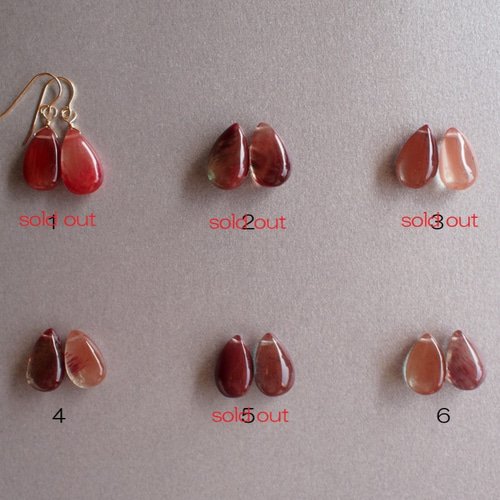 ☆幻の石☆チベット産アンデシン AAA 14kgf 鳶色のピアス（イヤリング