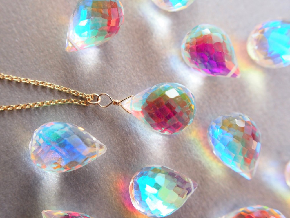 レインボーファイアークォーツ レインボークォーツ26mm丸玉/Iris Quartz