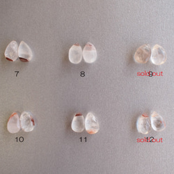 ☆超希少石☆ヒマラヤ山脈 マニカラン水晶 14kgf ペアシェイプ型ピアス（イヤリング変更可） 7枚目の画像