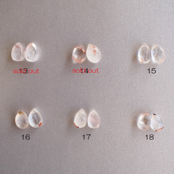☆超希少石☆ヒマラヤ山脈 マニカラン水晶 14kgf ペアシェイプ型ピアス（イヤリング変更可） 8枚目の画像