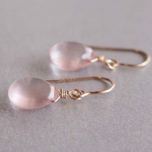 白妙 ♦︎14kgfラブラドライトバタフライカービングピアス/イヤリング 14kgf 4waysチャーム付け替えフープイヤリング/ピアス ケシパール