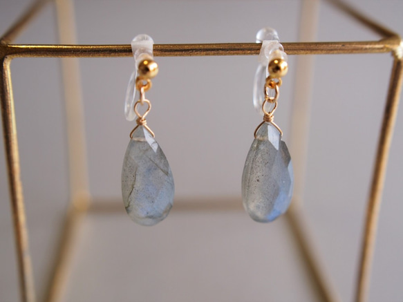 14kgfソーラークォーツハートピアス/イヤリング 14kgfソーラークォーツハートピアス/イヤリング