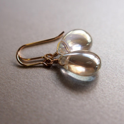 ☆ 四月生日石 ☆ 優質極光水晶 (Aqua Crystal) AAA 14kgf 耳環（耳環可換） 第5張的照片