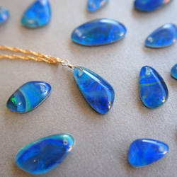 14kgf 希少☆選べるオーストラリア産オパール トリプレット 紺碧色の