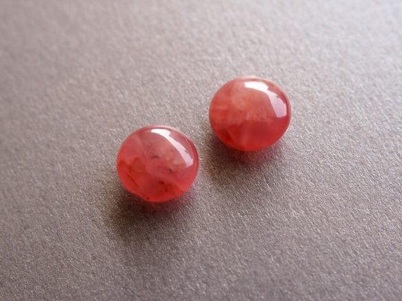 ★出口數量有限★14kgf稀有寶石秘魯印加玫瑰AA猩紅色褪色硬幣耳環 第5張的照片