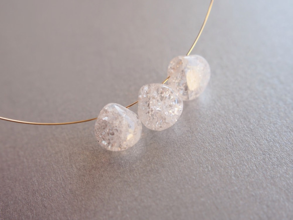 ☆四月誕生石☆裂紋水晶AAA（天然水晶）透明冰耳環（無孔耳環可以更換） 第5張的照片