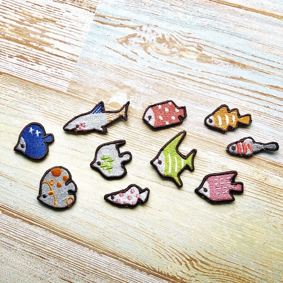 熱帶魚魚刺繡貼片 第2張的照片