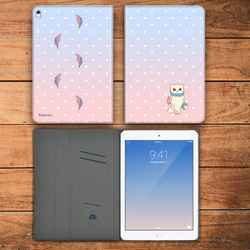 【再販】ドリーミーキャット 水色×ピンク iPad タブレット android 多機種対応 1902-100 3枚目の画像