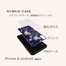 サクラバード ネイビー iPhoneケース android スマホケース ほぼ全機種対応 ron01-980 6枚目の画像