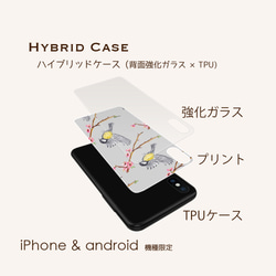 サクラバード グレー iPhoneケース android スマホケース ほぼ全機種対応 ron01-990 6枚目の画像