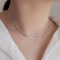 天然　エメラルド スターリングシルバー925 ネックレス　極細チェーン Magine ネックレス SILVER 925 スターリング シルバー 角甲丸