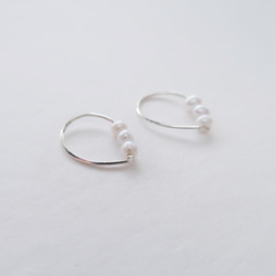 925純銀 珠光 珍珠 水滴型 耳環 或 耳夾 一對 (2種配戴方式) 第3張的照片