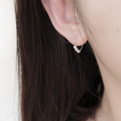 925純銀 珠光 珍珠 水滴型 耳環 或 耳夾 一對 (2種配戴方式) 第5張的照片