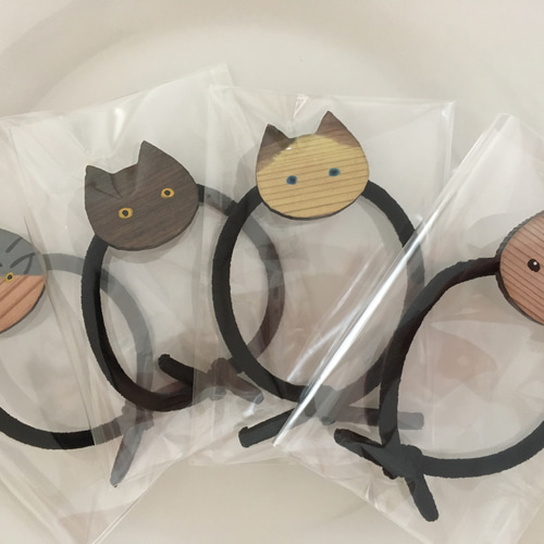 さおりん様お取り置き　ヘアゴムなど　　猫さん 猫のヘアゴム☆2個セット☆オーダーメイドOK ヘアゴム shimeji