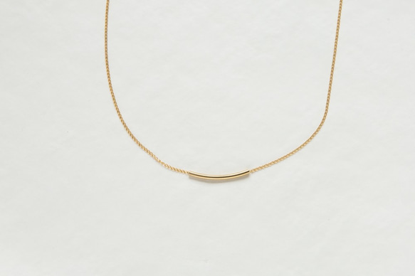 ui. gold bar necklace ウイ ゴールドバー ネックレス 5枚目の画像