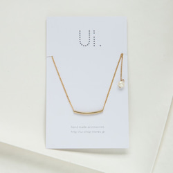 ui. gold bar necklace ウイ ゴールドバー ネックレス 7枚目の画像