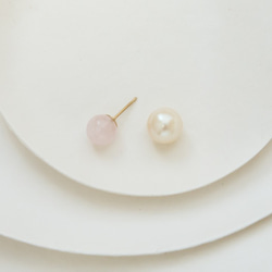 【14kgf】maru pierce rose quartz 第4張的照片