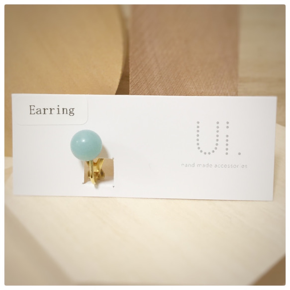 Maru Earring BLUE Amazonite 第2張的照片