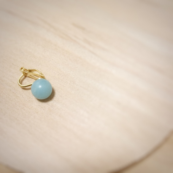 Maru Earring BLUE Amazonite 第3張的照片